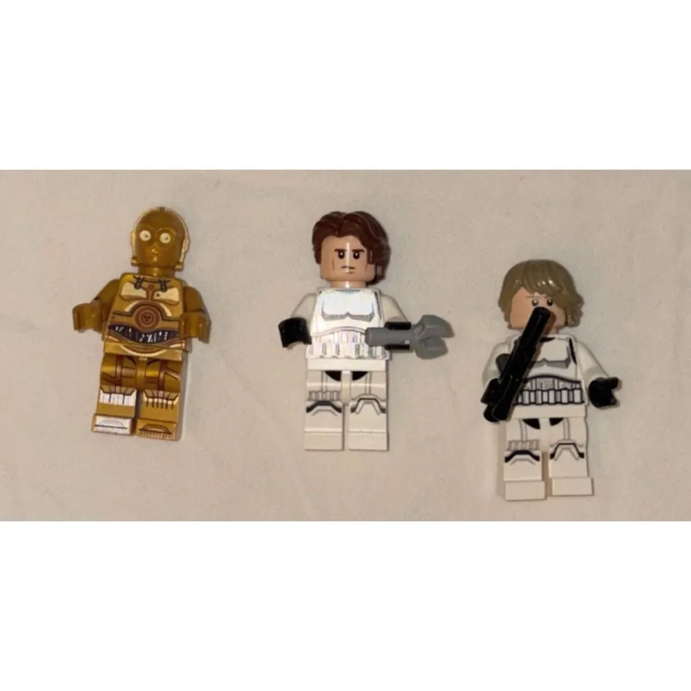 Lego Star Wars Minifigures - Group of 6 Luke, Leia, Han, Chewy, R2D2, C3PO